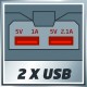 Einhell USB prijenosni adapter za PXC bateriju TE-CP 18 Li USB-Solo Power X-Change