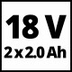 Einhell PXC TE-CD 18/40 Li-i +64 (2x2,0 Ah), aku udarna bušilica u setu