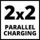 Einhell punjač za 4 baterije 2x2 Power X-Quattrocharger 4 A