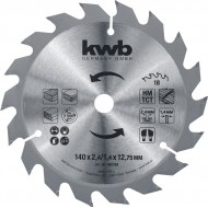 KWB list kružne pile 140×12,75 mm, 18Z, HM