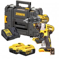 Set aku alata XR Li-Ion Dewalt DCK268P2T, 18V 2×5.0Ah (DCD791+DCF887)