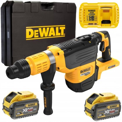 DeWalt akumulatorski bušaći čekić SDS-Max 18/54V 2x9Ah 19.4J, punjač i kofer - DCH775X2-QW
