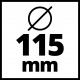 Einhell PXC TC-AG 18/115 Li (1x4,0 Ah), aku brusilica u setu
