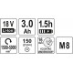 Yato TYT-82920 aku polirka 18V 3Ah (set) FI 150
