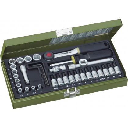 Proxxon 23080 set nasadnih ključeva 1/4" 4 -13 mm/ 36 kom