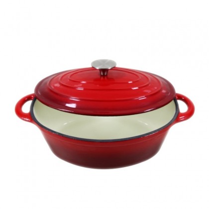 Lonac ovalni s poklopcem gus emajlirani 3.7 l Limarija Sebastijan